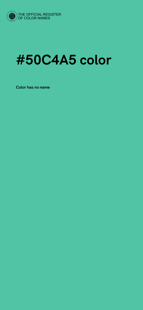 #50C4A5 color image