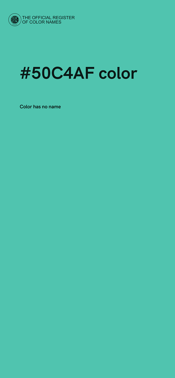 #50C4AF color image