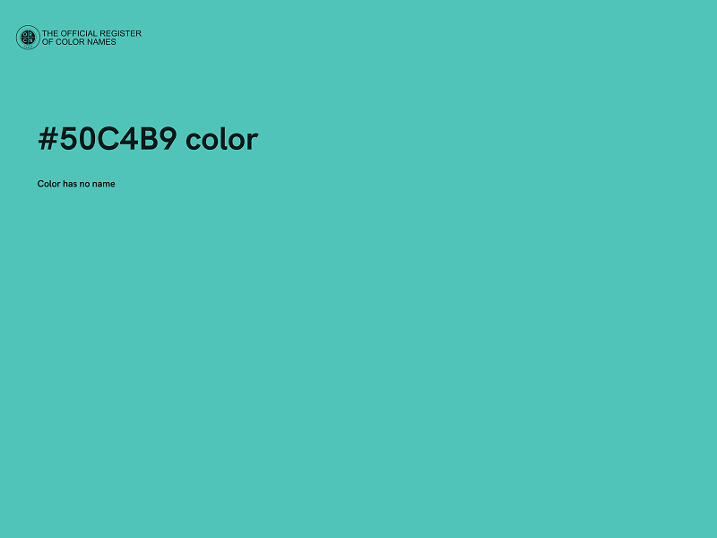 #50C4B9 color image