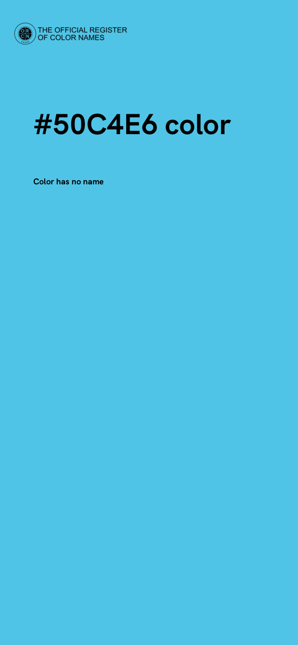 #50C4E6 color image