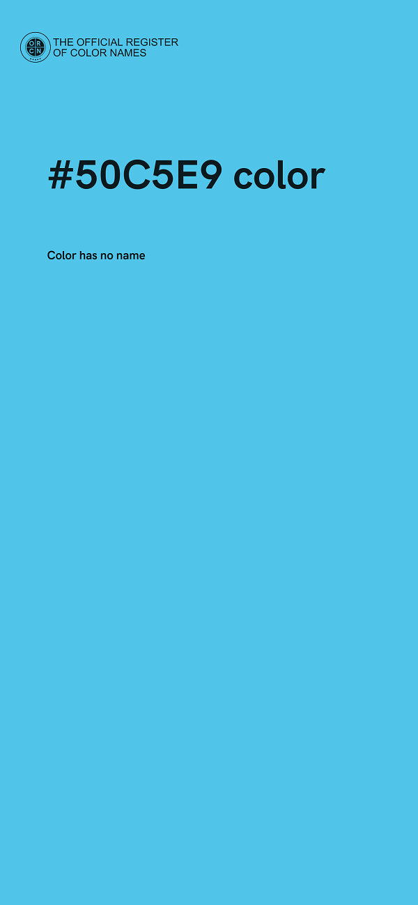 #50C5E9 color image