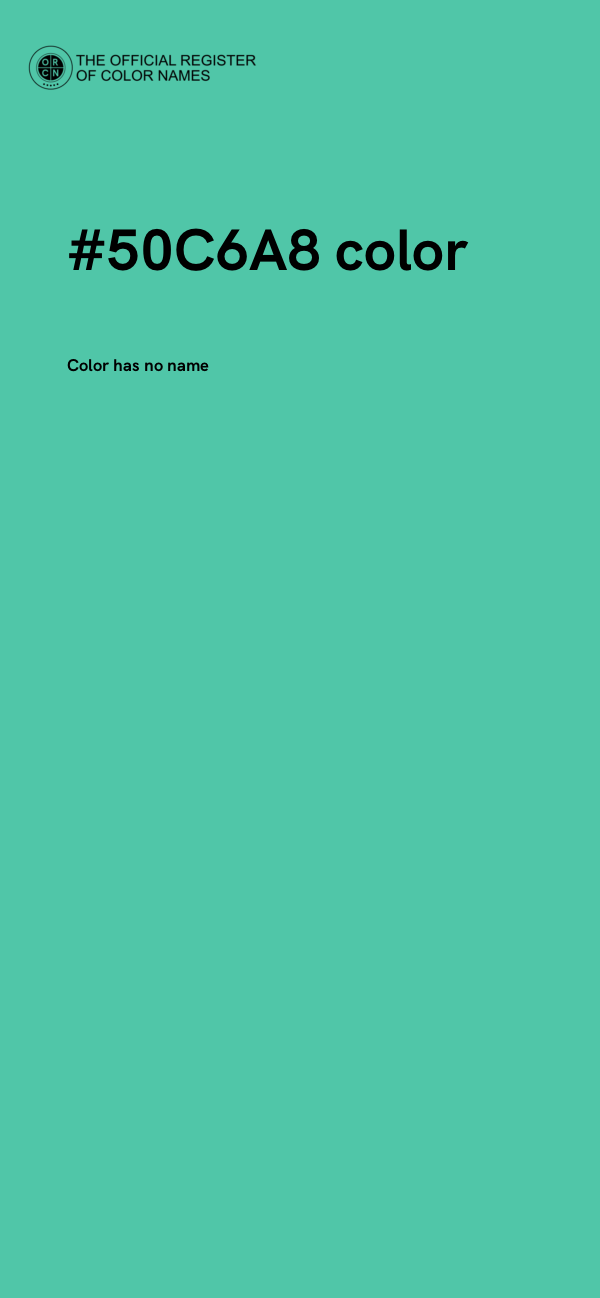 #50C6A8 color image