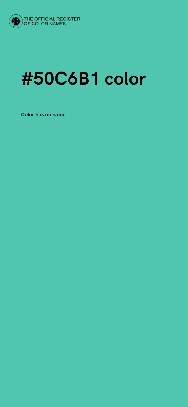 #50C6B1 color image