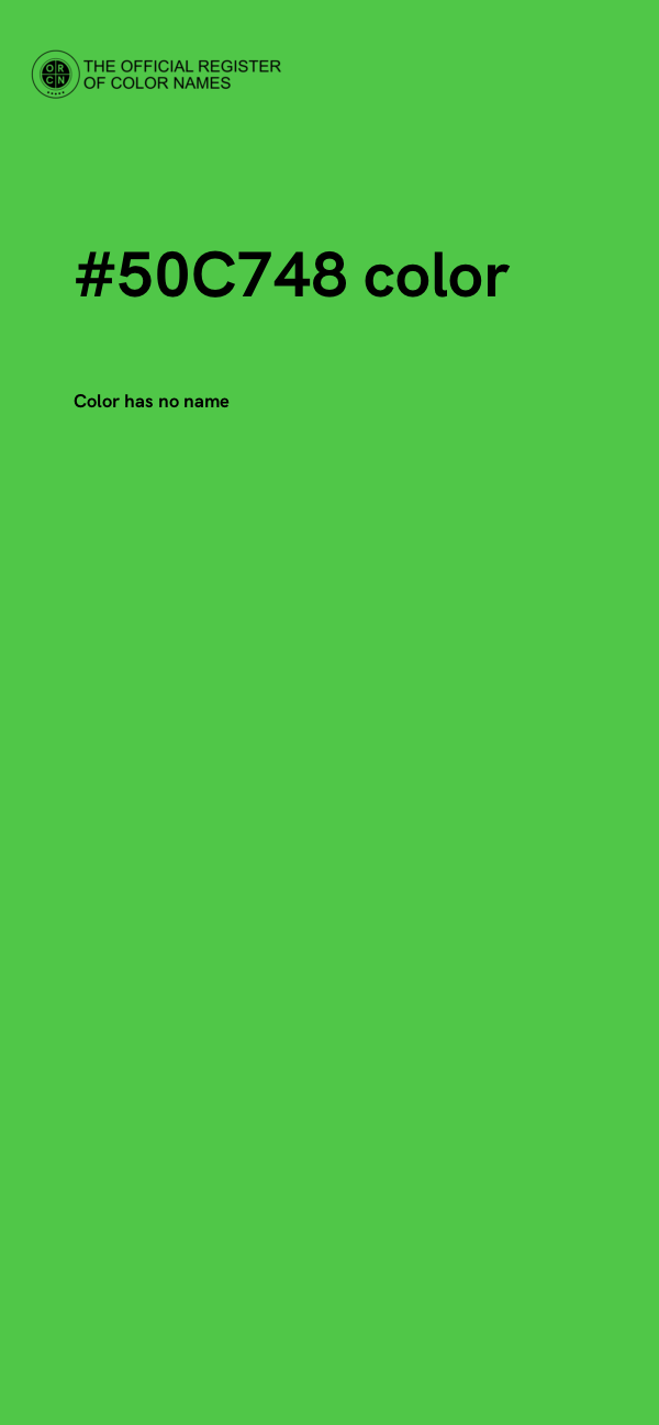 #50C748 color image