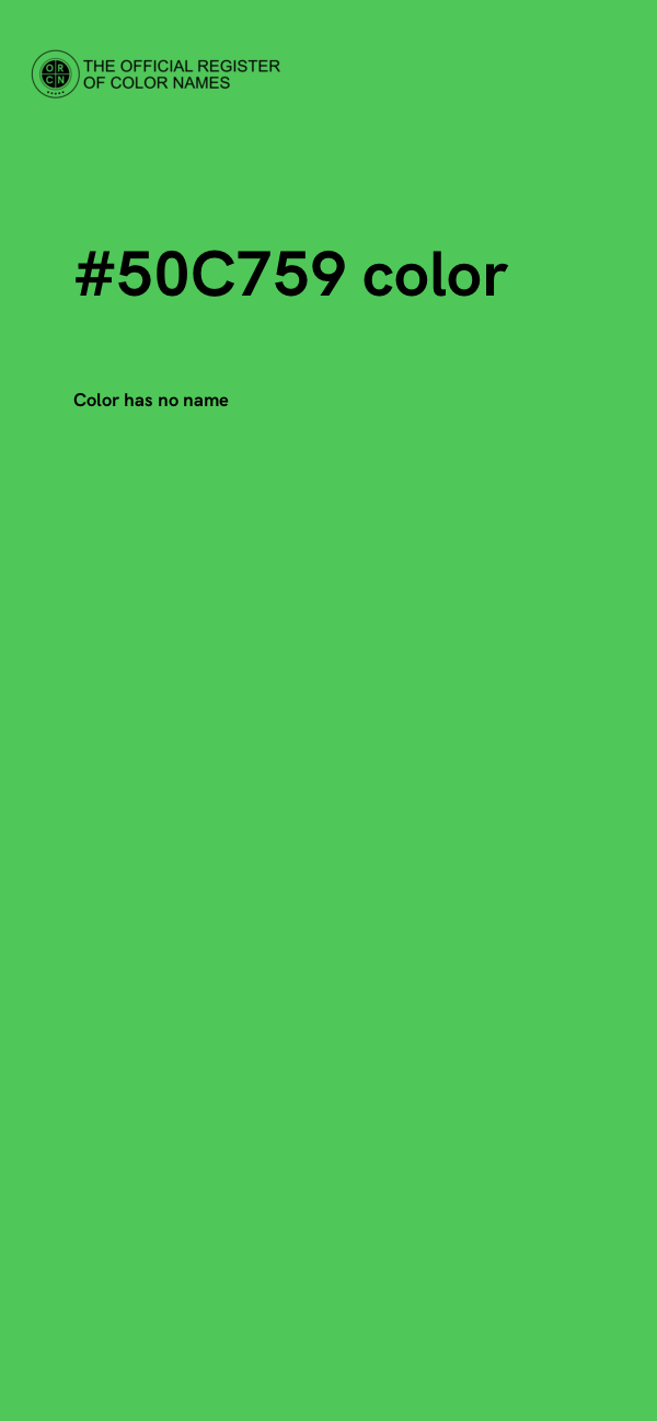 #50C759 color image