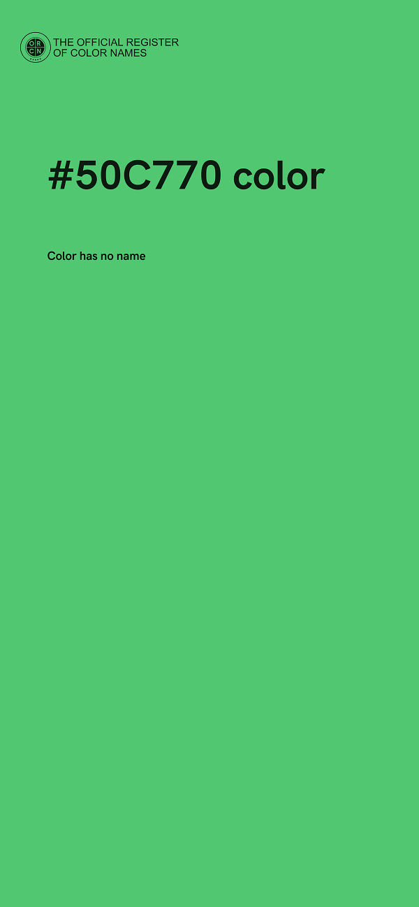#50C770 color image