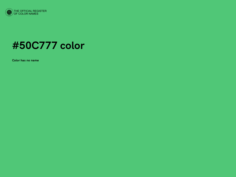 #50C777 color image