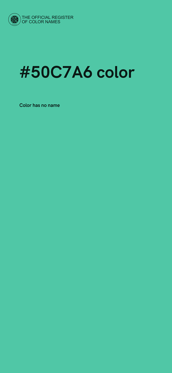 #50C7A6 color image