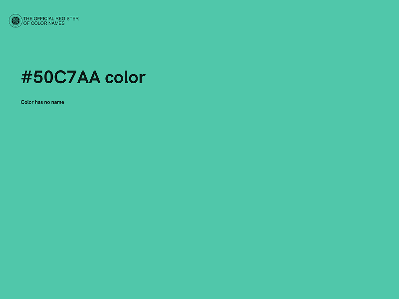 #50C7AA color image