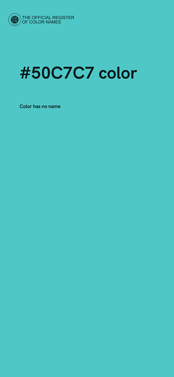 #50C7C7 color image
