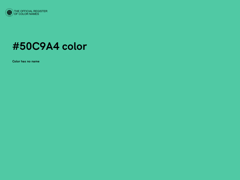 #50C9A4 color image