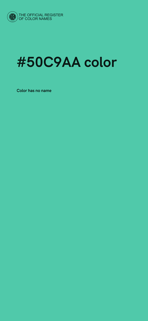 #50C9AA color image