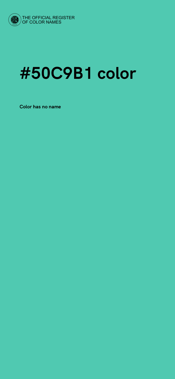 #50C9B1 color image