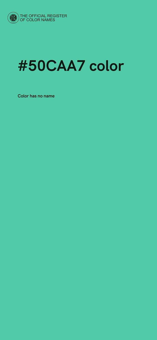 #50CAA7 color image