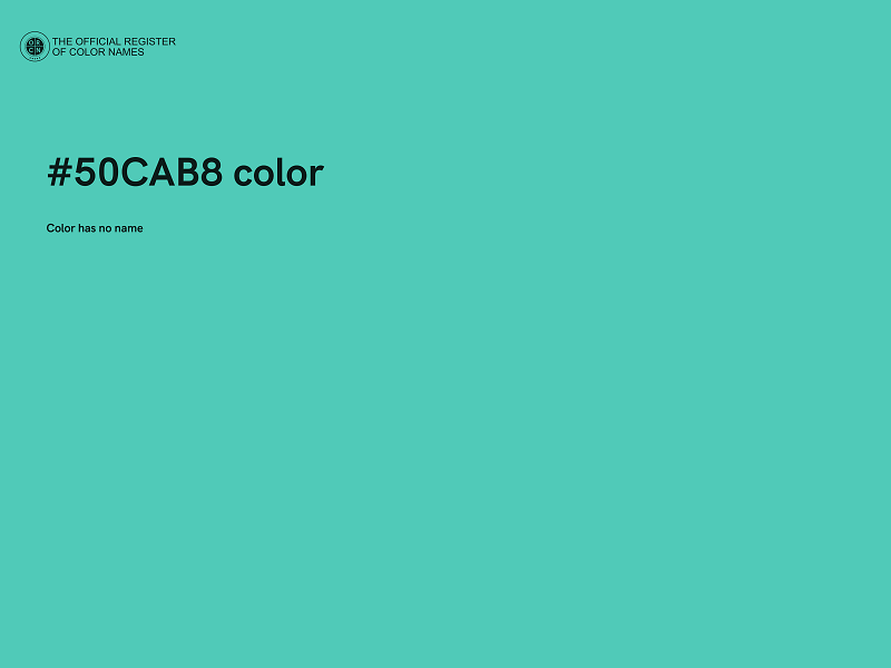#50CAB8 color image