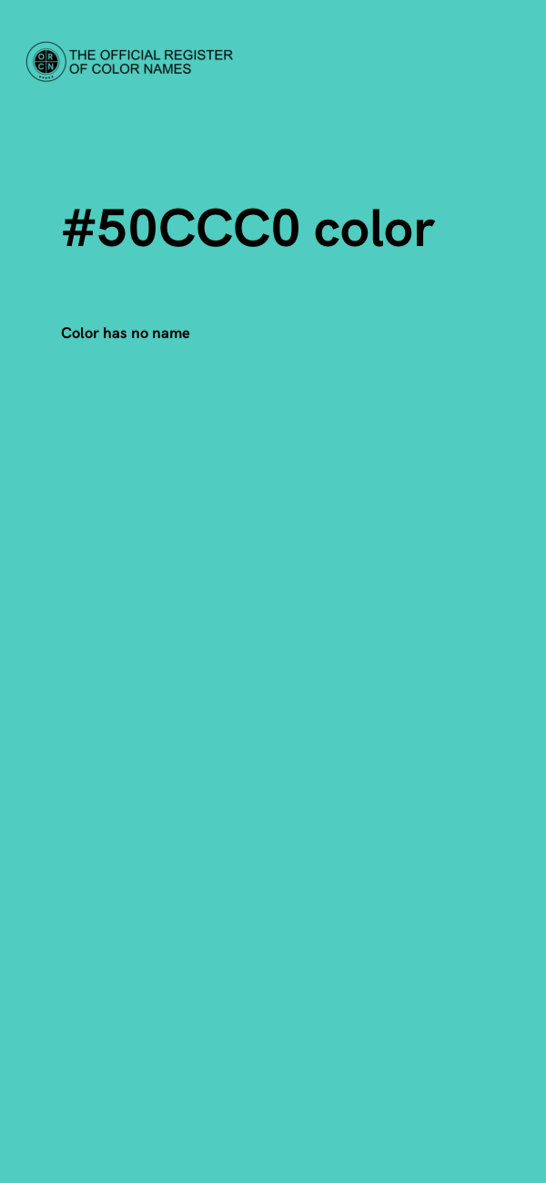 #50CCC0 color image