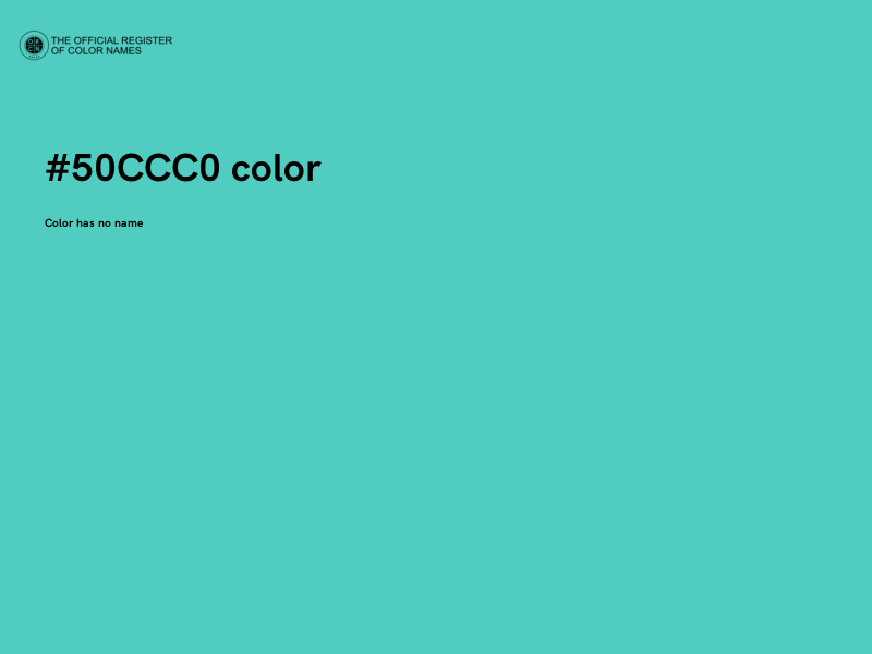 #50CCC0 color image