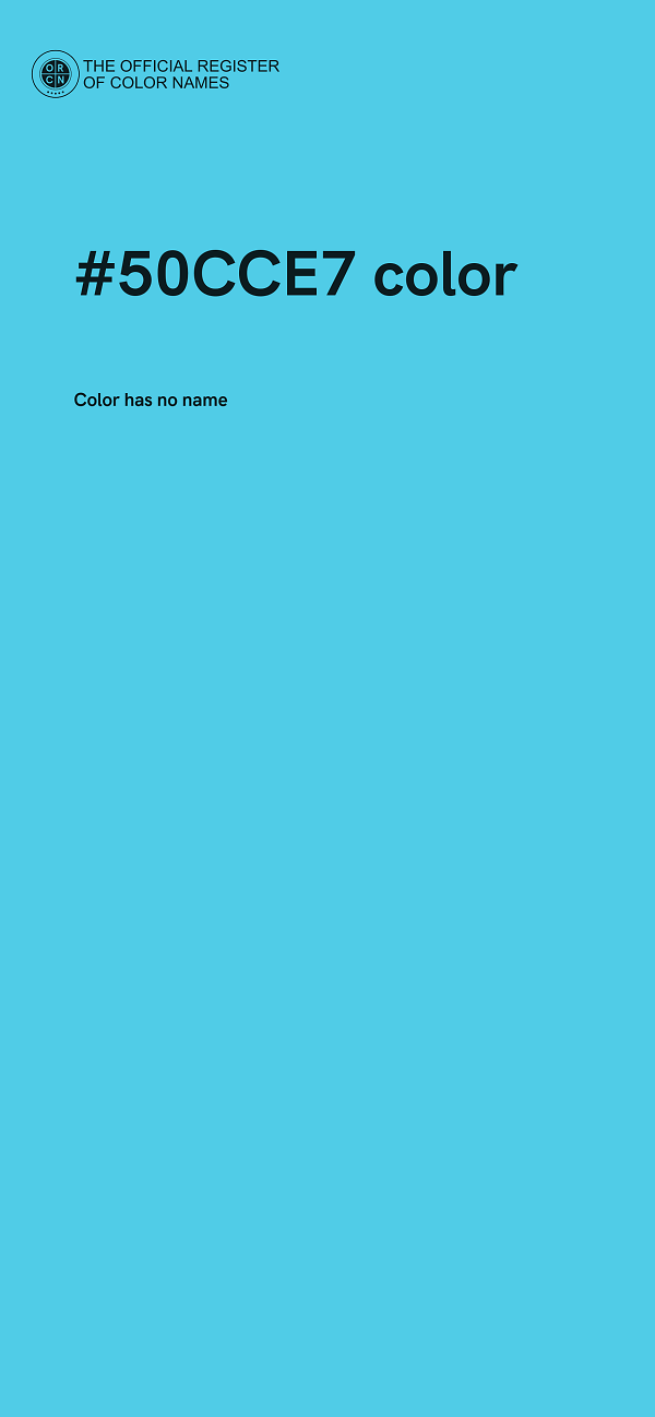 #50CCE7 color image