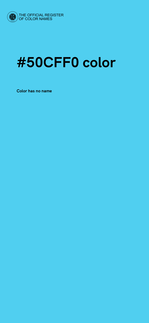 #50CFF0 color image