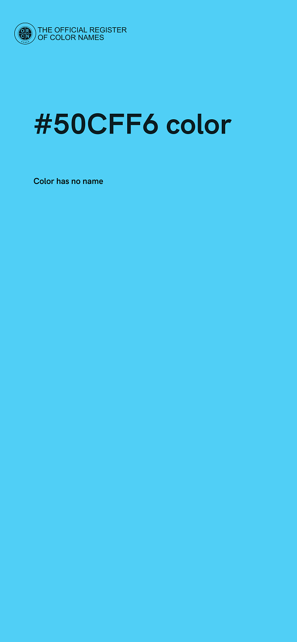 #50CFF6 color image