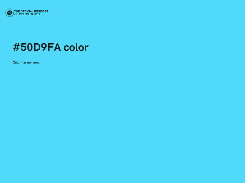 #50D9FA color image