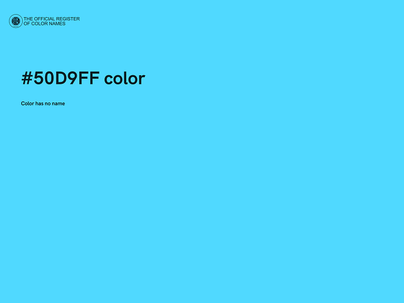 #50D9FF color image