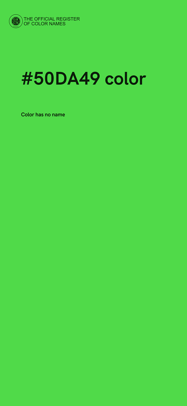 #50DA49 color image