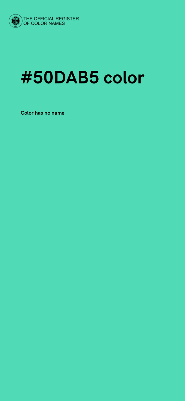 #50DAB5 color image