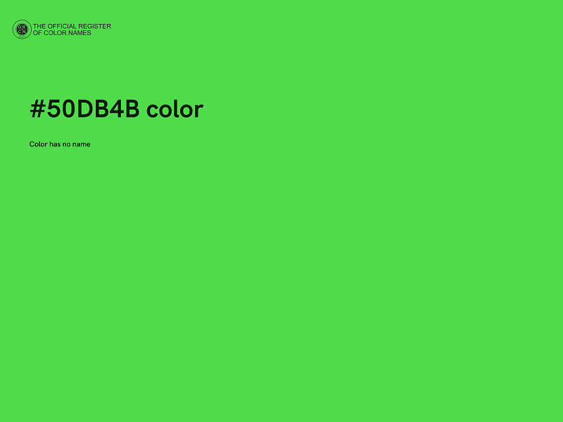#50DB4B color image
