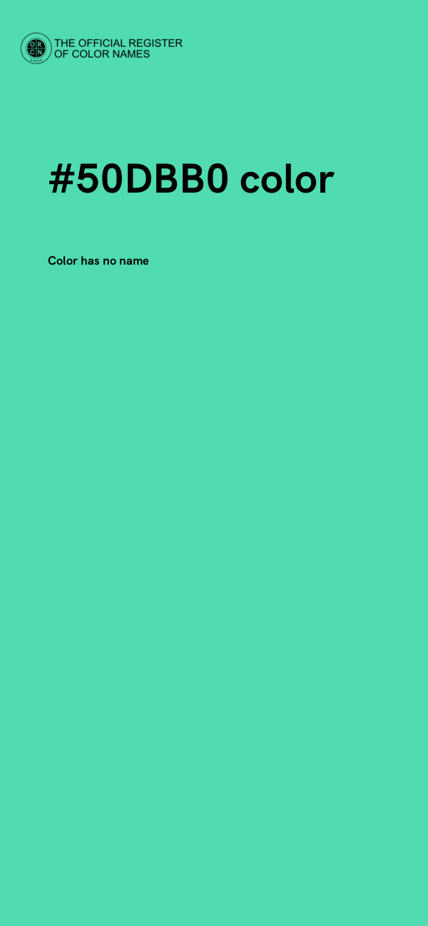 #50DBB0 color image