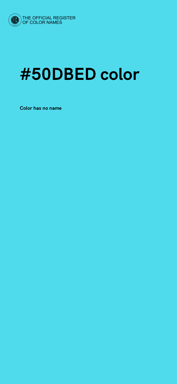 #50DBED color image