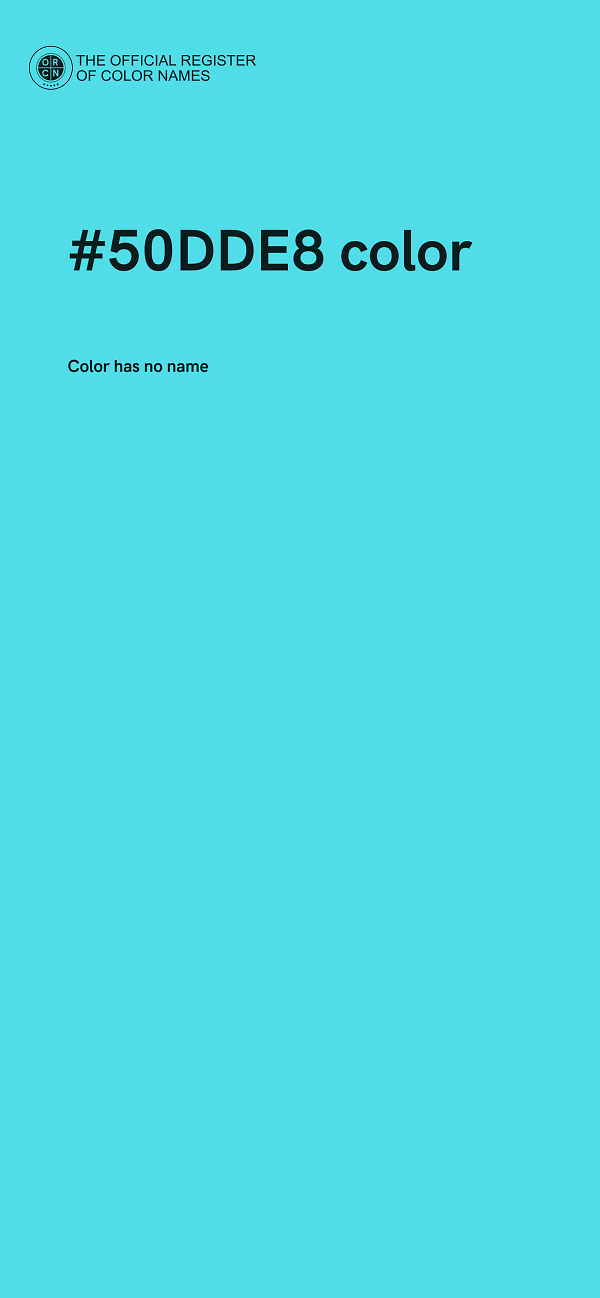 #50DDE8 color image