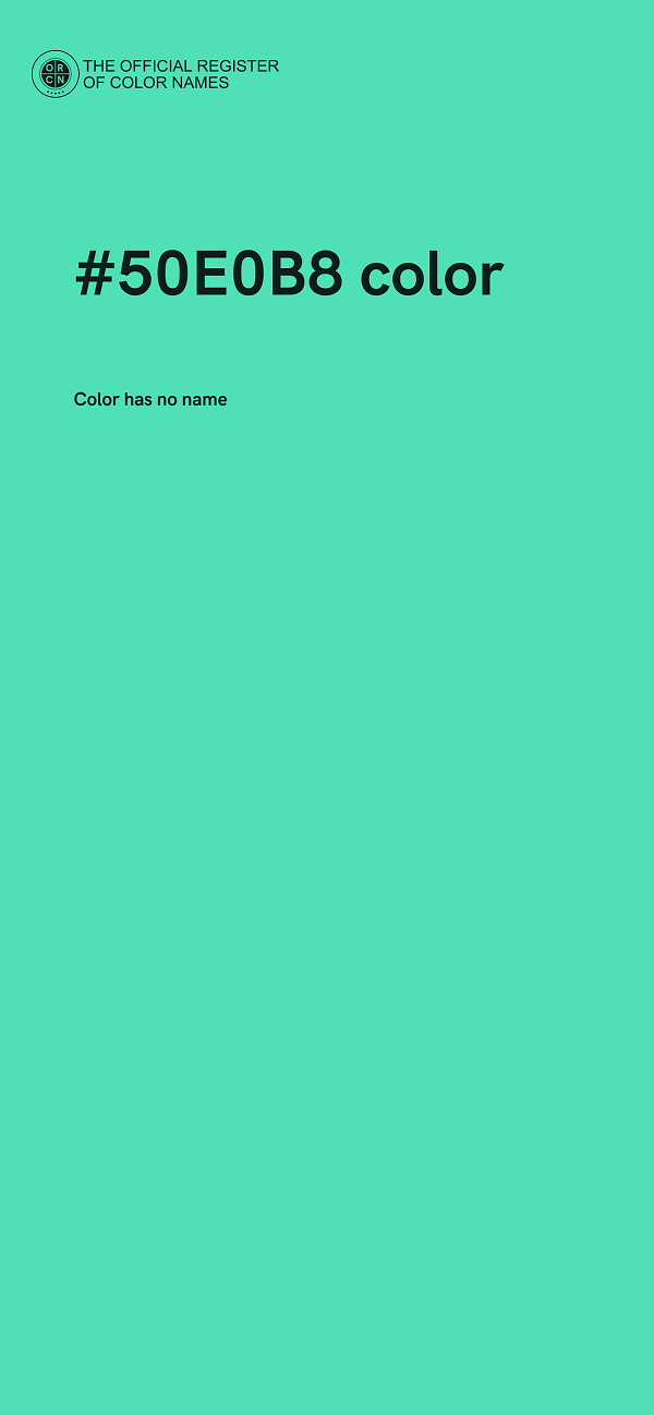 #50E0B8 color image