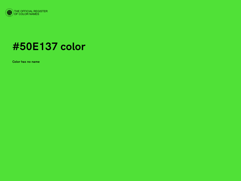 #50E137 color image