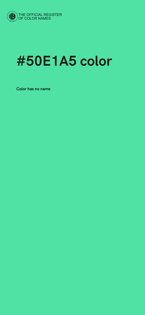 #50E1A5 color image