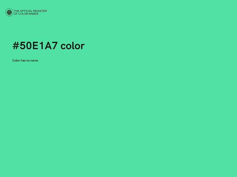 #50E1A7 color image