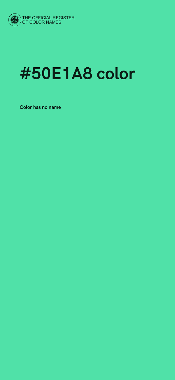 #50E1A8 color image