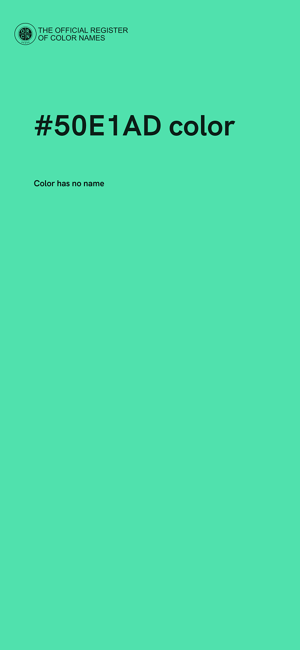 #50E1AD color image