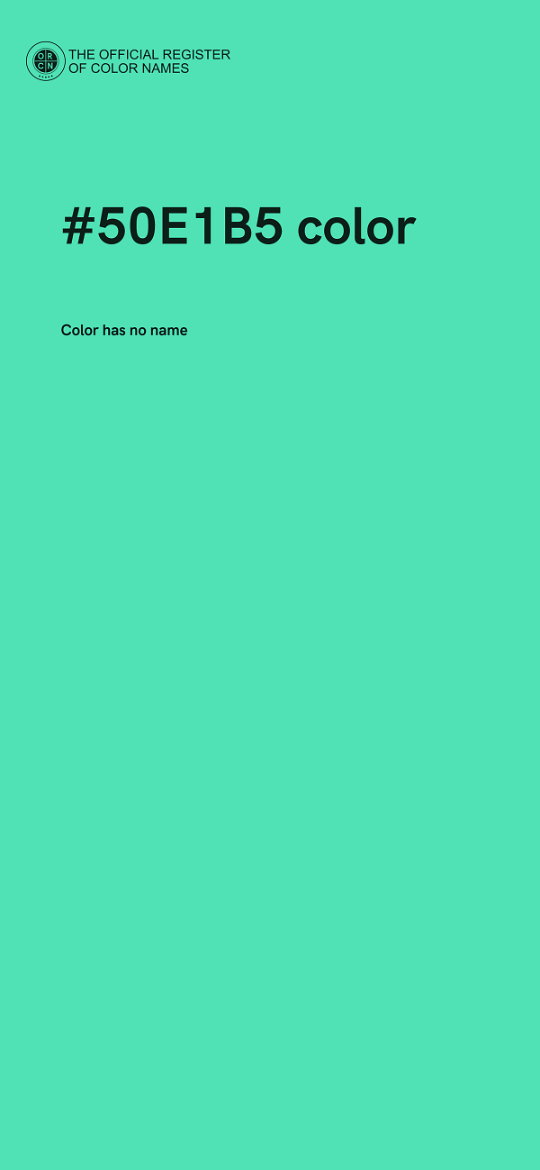 #50E1B5 color image