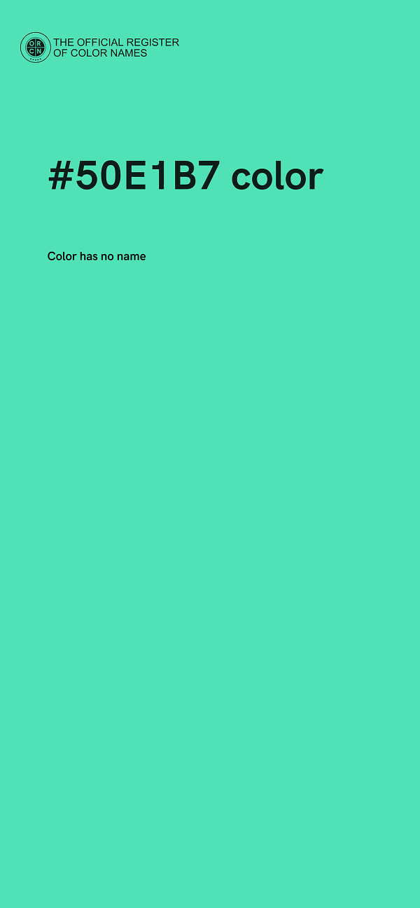 #50E1B7 color image