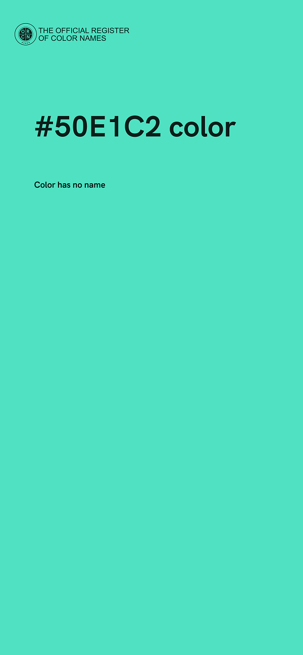 #50E1C2 color image