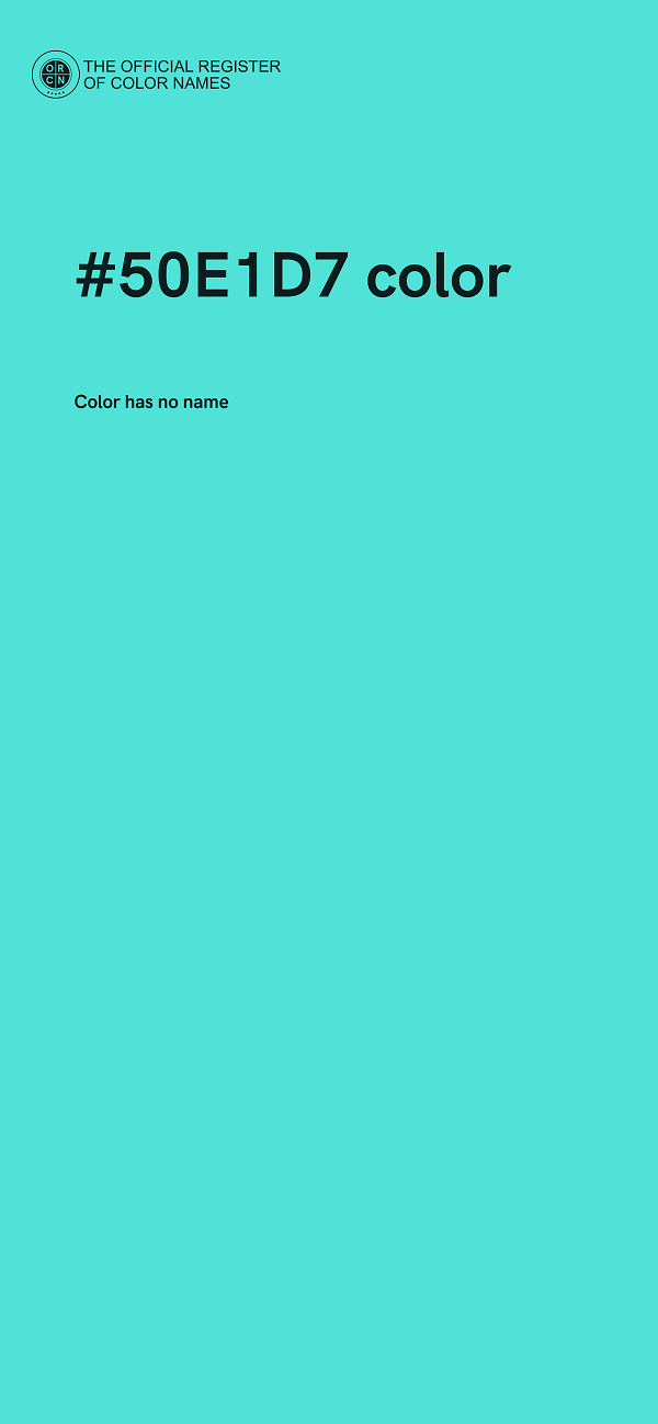 #50E1D7 color image
