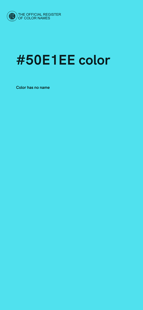 #50E1EE color image