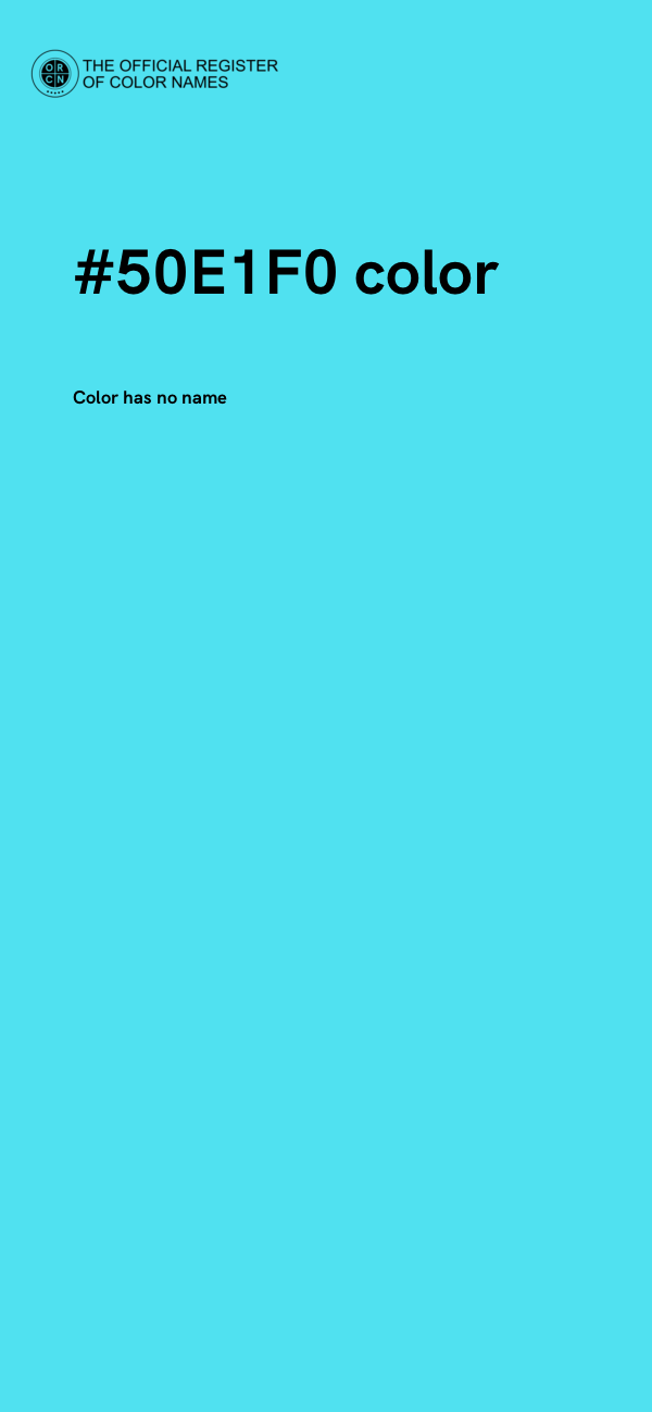 #50E1F0 color image
