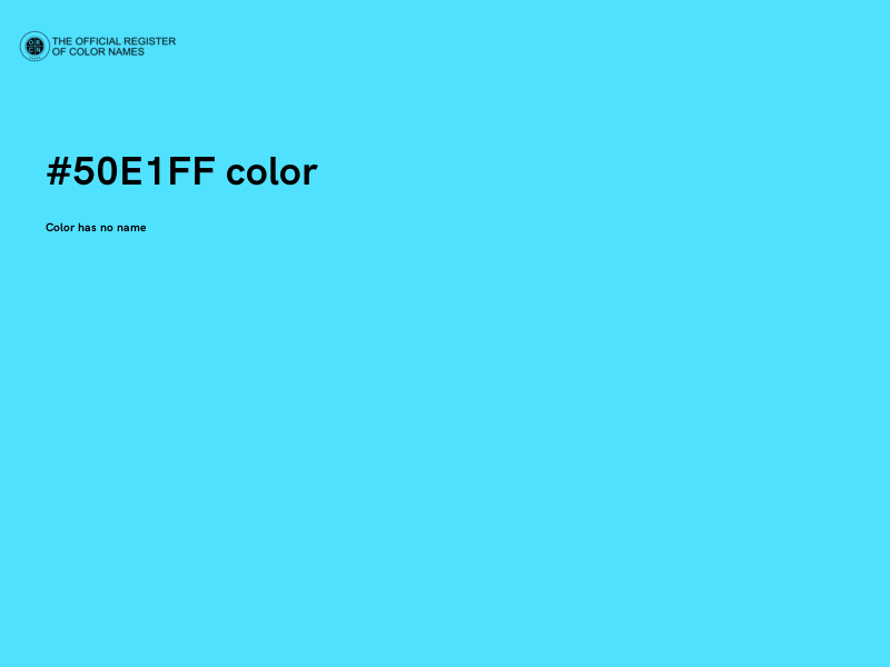 #50E1FF color image