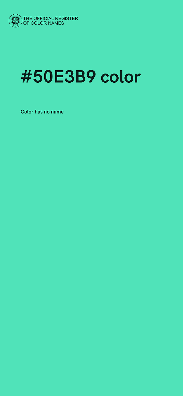 #50E3B9 color image