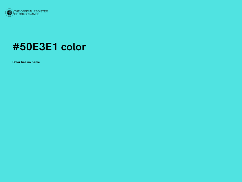 #50E3E1 color image