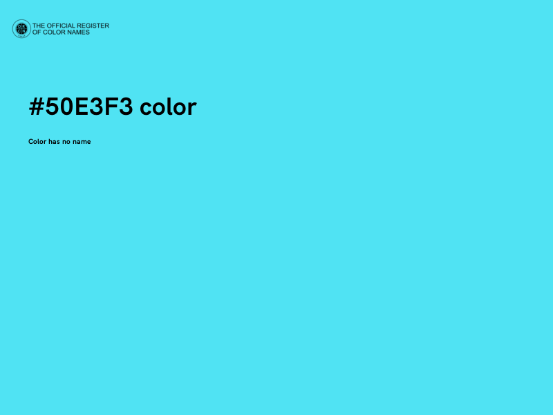 #50E3F3 color image