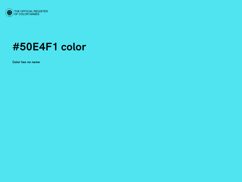#50E4F1 color image