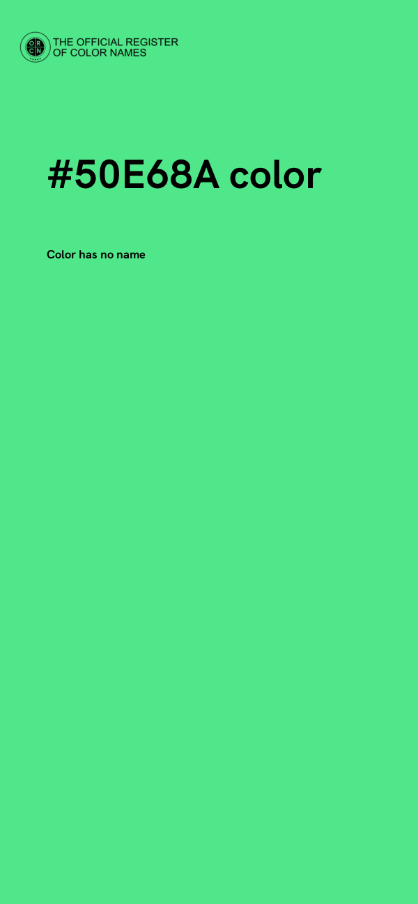 #50E68A color image